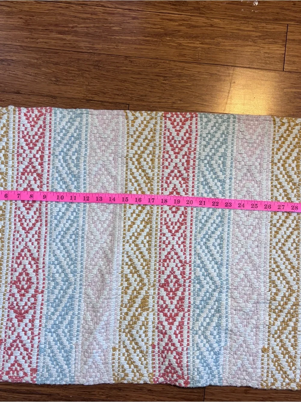 Opalhouse Pastel Pink, Mustard & Cream Woven Cotton Rug